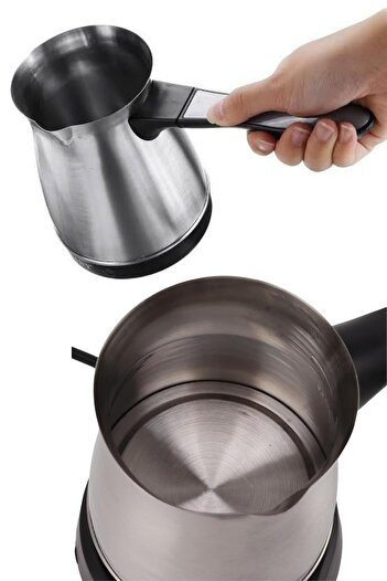 Clevora Stainless Steel Turkish Coffee Machine 6 Cup Capacity Electric Coffee Pot