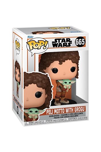 Funko Figurine POP! Star Wars: Mandalorian - Peli Motto with Grogu