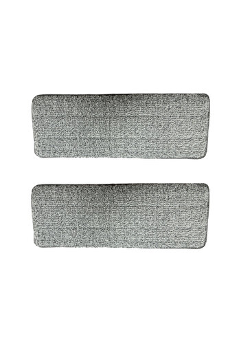 PAA-home Set of 2 mop refills, gray color, for flat mop head with, size 30.5 x11.5 cm
