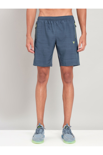 Technosport By Styli Men Melange Slim Fit Shorts