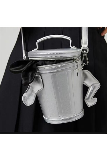 Choice A Game Honkai: Star Rail Lordly Trashcan Bag Cosplay Trash Can Leather Flap Shoulder Bags Accessori.