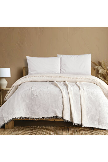 Schafer Home Sofia Muslin Pique 200X220 Cm-Cream
