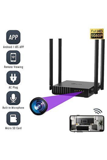 OEM TSS-C24A Spy Camera Hidden in Wireless Router, WiFi, Full HD, with 32GB Micro SD Card Included