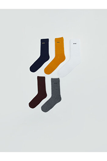 LC Waikiki Create Your Style from Uzg Store |   Embroidered Men's Socks 5-Piece