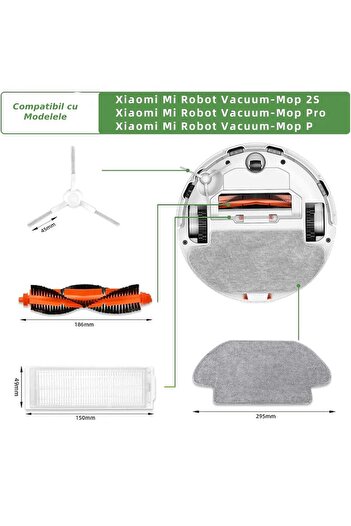 PAA-home Compatible accessory set Robot Vacuum Mop 2S, Robot Vacuum Mop Pro Robot Vacuum Mop P STYJ02YM white