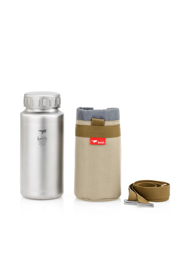 Choice Ti3036 Keith Titanium Sports Bottle 0.9L/1.2L Large Capacity Kettle Outdoor Camping Drinkware Wide M