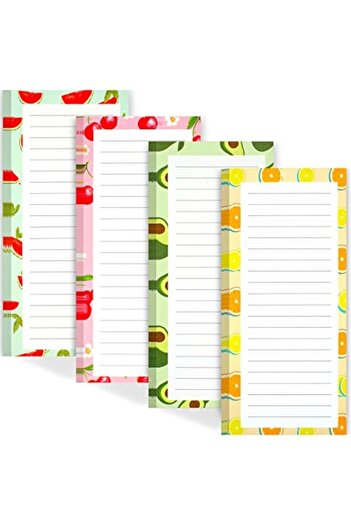 Choice 4 books Bview Art 4 books (200pcs) Magnetic Tearable Notepad - Soft Fridge Stickers with Fruit Desig
