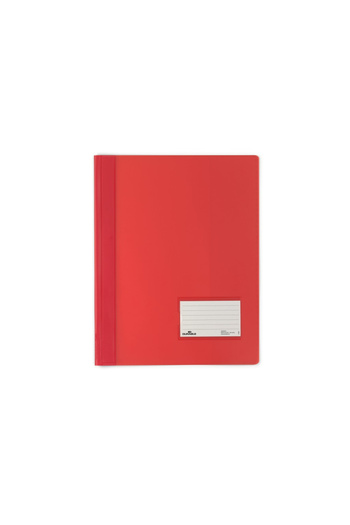 Durable Plastic file with Duralux Durable label rail, Red