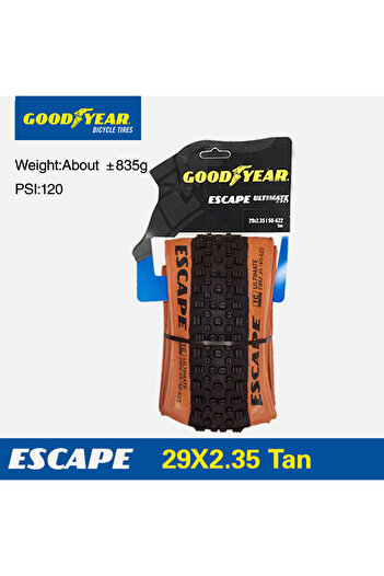 Choice Foldable 29X2.35-Tan Goodyear Escape Ultimate Mountain Bike Tires 29X2.35 Tubeless Anti Puncture Tyr