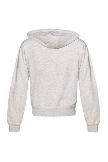 hummel T-Ic Icona Kadın Gri Kapüşonlu Ceket