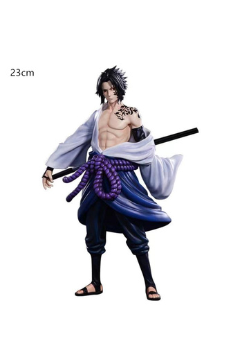 BANDAI 23cm zuozhu Naruto Seal Sasuke Shippuden Chidori Uchiha Sasuke Anime Figure Model Ornament Collectio