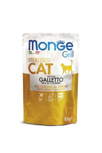 Monge Grill Chunkies Sterilised Cat - Hrana umeda super-premium - Cocos - 85g