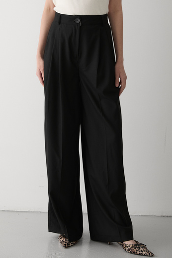 My Blog Black Business Double Pleated Trousers - 3602