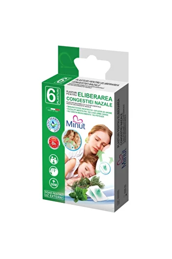 InnovaGoods Minut Nasal Decongestion Release Patches, 1 Box, 6 Pieces
