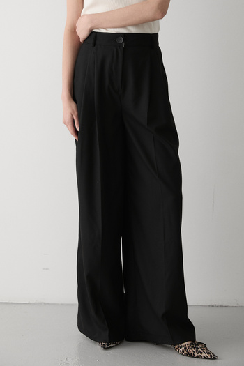 My Blog Black Business Double Pleated Trousers - 3602
