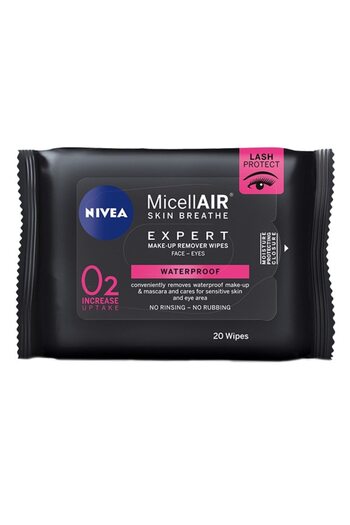 NIVEA Micellair Expert Waterproof Cleansing Wipes, 20 pcs