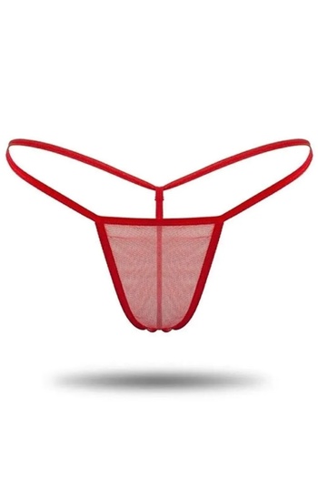 Cicişim Red Tulle Plus Size Option Thong String Inner Wear