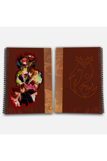 Define Moyas Genshin Impact Diluc Checkered A4 School Notebook 72 Sheets Model 2