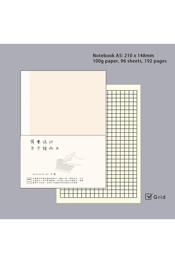 Choice A5 Grid Insert Diary Refills for A5/ A6/ B6 Slim/ Weeks/ A8 Notebook Cover, 176 Pages Journal Insert