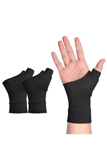 Choice S Black 1Pair Breathable Wrist Thumb Compression Arthritis Gloves Wrist Support Brace with Gel Thumb