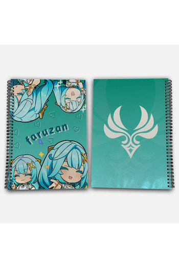 Define Moyas Genshin Impact Faruzan Checkered A4 School Notebook 72 Sheets Model 1