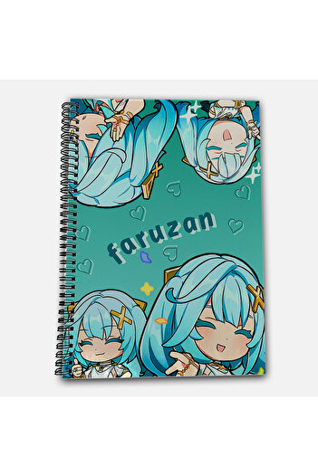 Define Moyas Genshin Impact Faruzan Checkered A4 School Notebook 72 Sheets Model 1