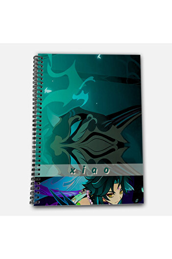 Define Moyas Genshin Impact Xiao Unlined A4 School Notebook 72 Sheets Model 3