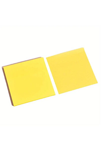 Choice Yellow 1 Pack PET Transparent Sticky Note Pads, Multicolor Waterproof Memo Notes, 50 Sheets Self-adh