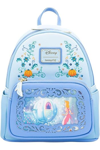 Choice black Disney Loungefly Aschenputtel Cinderella Princess Dreams Series Pu Material Casual Backpack S