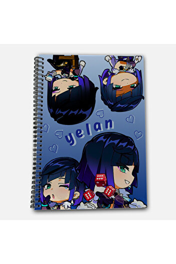 Define Moyas Genshin Impact Yelan Unlined A4 School Notebook 72 Sheets Model 1