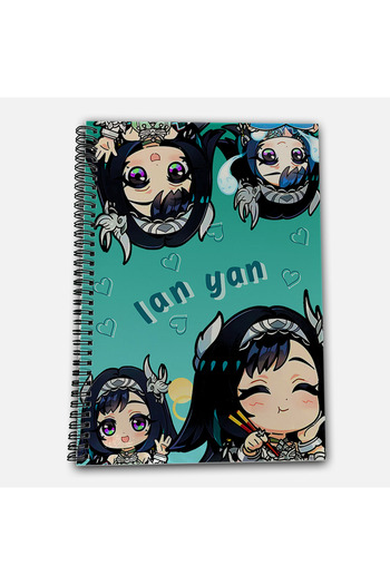 Define Moyas Genshin Impact Lan Yan Checkered A4 School Notebook 72 Sheets Model 1