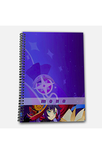 Define Moyas Genshin Impact Mona Striped A4 School Notebook 72 Sheets Model 3