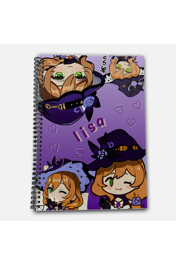 Define Moyas Genshin Impact Lisa Unlined A4 School Notebook 72 Sheets Model 1