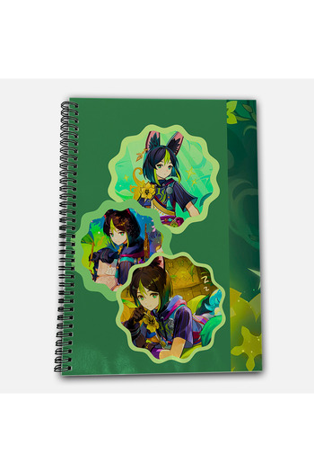 Define Moyas Genshin Impact Tighnari Striped A4 School Notebook 72 Sheets Model 2