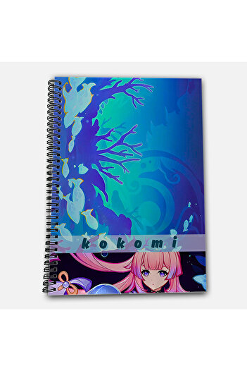 Define Moyas Genshin Impact Kokomi Unlined A4 School Notebook 72 Sheets Model 3