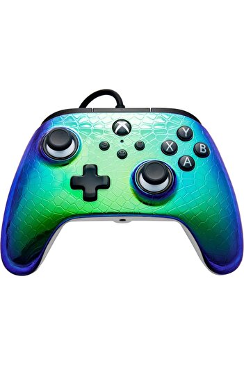 Powera Wired Controller, Advantage Wired, Xbox Series X, S, Xbox One, PC, Raptor Chrome, Multicolor