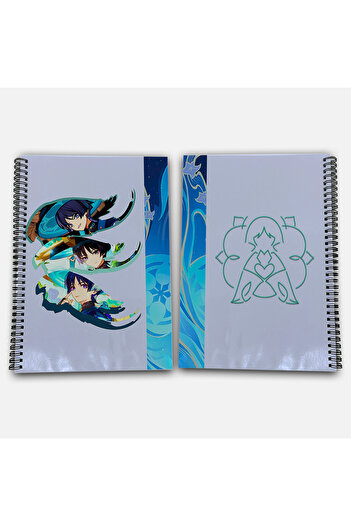 Define Moyas Genshin Impact Avare Wanderer Checkered A4 School Notebook 72 Sheets Model 2