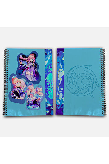 Define Moyas Genshin Impact Kokomi Striped A4 School Notebook 72 Sheets Model 2