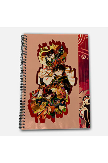 Define Moyas Genshin Impact Gaming Checkered A4 School Notebook 72 Sheets Model 2