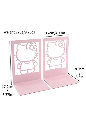 Miniso B243 Sanrio Kuromi Bookends Purple Metal Bookends Heavy Duty Bookends for Fans Collection Book Lover