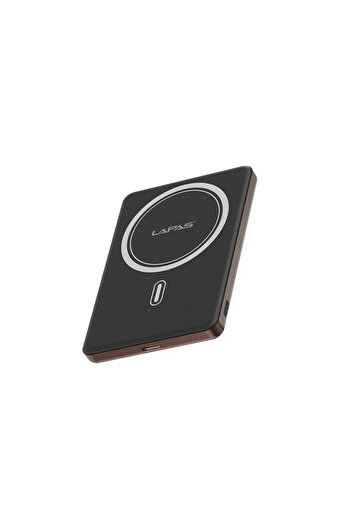 Lapas LP-PW003 Ultra İnce Hızlı Şarj Özellikli Wireless Powerbank 5000mAh 15W Gold