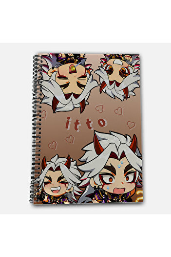 Define Moyas Genshin Impact Itto Unlined A4 School Notebook 72 Sheets Model 1