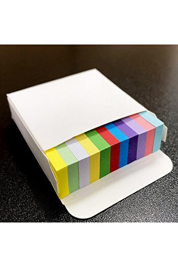 Choice 1 box 550 sheets Mini notepad index note packs, 11 bright colors, 1.88x0.51-inch rectangular self-ad