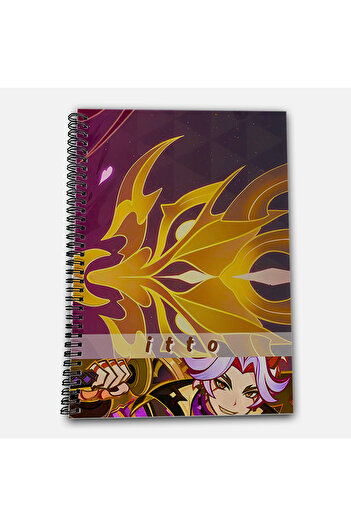 Define Moyas Genshin Impact Itto Striped A4 School Notebook 72 Sheets Model 3