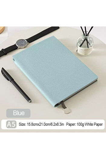 Choice A5 Blue 1PCS Notebook A5 Imitation Leather Business Notebook Set Thickened Soft Leather Surface Stat