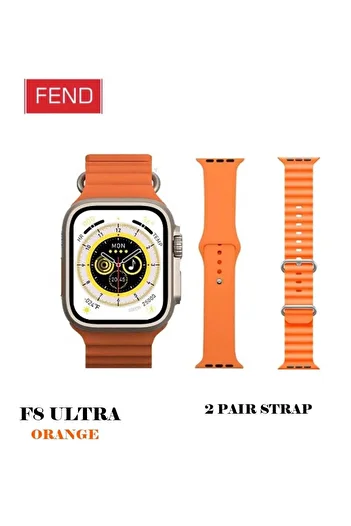 FEND F8 Smart Watch Ultra Full Screen HD Display with Two Strap and Bluetooth NFC GPS for Men and Wo