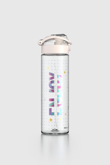 Renga Saga Patterned 630 ml Tritan Flask 912057 Beige
