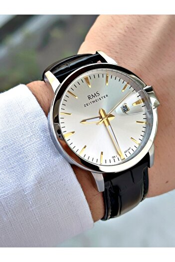 Romanson Special Design Leather Cord Steel Case Men Wrist Watch 1447.0Bmr
