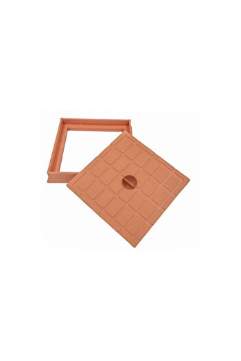 NP High Durable Brown PVC Inspection Cover - 20×20 cm