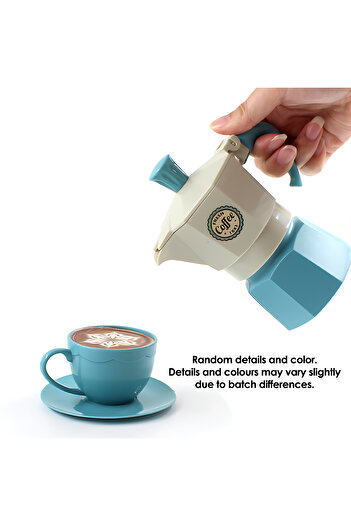 Choice1 4pcs-Blue-Pot Toy Tea/coffee Set for Little Girls Tea Party Toys for Kids Girls Pretend Play Snack